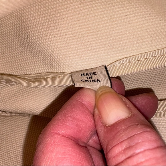 Kate Spade Vibrant Pink and Cream Canvas Tote - Picture 7 of 11